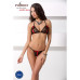 Комплект білизни Passion MELISSA BIKINI XXL/XXXL, black, ліф зі шнурівкою і трусики стрінги - Фото №3
