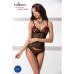 Комплект білизни Passion MELISSA SET S/M, black, ліф-сорочка зі шнурівкою і трусики - Фото №3
