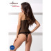 Комплект білизни Passion MELISSA SET S/M, black, ліф-сорочка зі шнурівкою і трусики - Фото №4