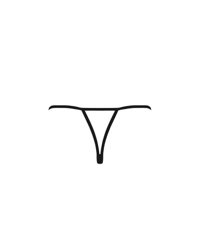 Трусики кружевные с доступом Passion Exclusive VIOLANTE THONG S/M, black - Фото №6
