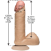 Фаллоимитатор Doc Johnson The Realistic Cock 6 inch White - PVC, Vack-U-Lock, диаметр 4,3см - Фото №2