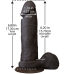 Фаллоимитатор Doc Johnson The Realistic Cock 6 inch Black - ULTRASKYN, Vac-U-Lock, диаметр 4,3см - Фото №2
