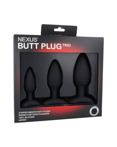 Набір анальних пробок Nexus Butt Plug Trio, макс. діаметр 3–4–5 см - Фото №2