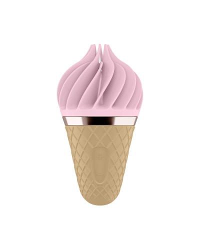 Морозиво-спінатор Satisfyer Lay-On - Sweet Treat Pink/Brown, 10 режимів роботи, водонепроникний - Фото №1
