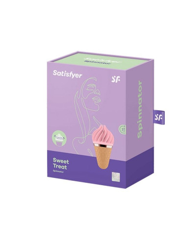 Морозиво-спінатор Satisfyer Lay-On - Sweet Treat Pink/Brown, 10 режимів роботи, водонепроникний - Фото №2