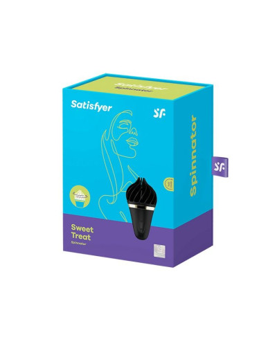 Мороженка-спиннатор Satisfyer Lay-On - Sweet Treat Black/Gold, 10 режимов работы, водонепроницаемый - Фото №2