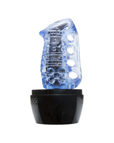 Мастурбатор Fleshlight Fleshskins Grip Blue Ice, надежная фиксация на руке, отлично для пар и минета - Фото №3