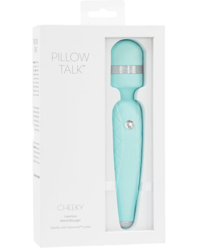 Розкішний вібромасажер PILLOW TALK - Cheeky Teal з кристалом Swarovsky, плавне підвищення потужності - Фото №6