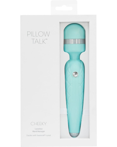 Розкішний вібромасажер PILLOW TALK - Cheeky Teal з кристалом Swarovsky, плавне підвищення потужності - Фото №7