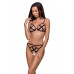 Трусики из стреп Passion Exclusive NICKY THONG S/M, black - Фото №1