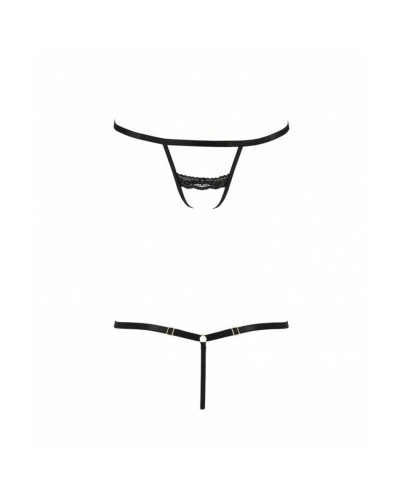 Трусики-стрепи Passion Exclusive SHELLY THONG L/XL, black - Фото №5