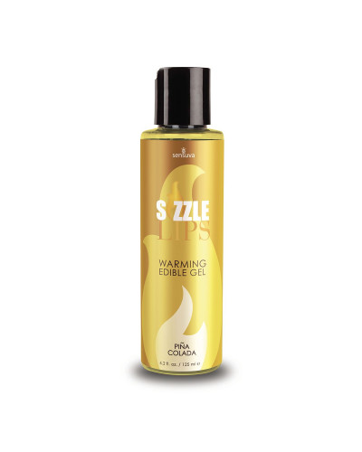 Зігрівальний масажний гель Sensuva Sizzle Lips Pina Colada (125 мл), без цукру, їстівний - Фото №1