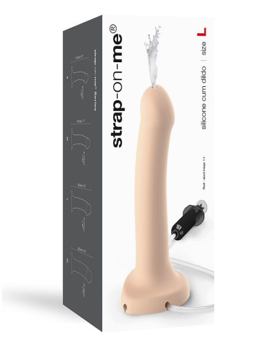 Фалоімітатор, що кінчає Strap-On-Me Dildo Cum Flesh, діаметр 3,6 см, силікон, насадка для страпону - Фото №6