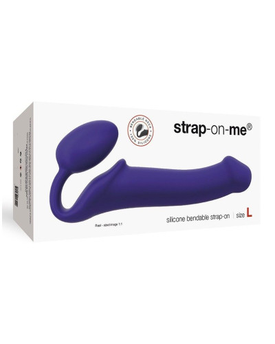 Безремневой страпон Strap-On-Me Violet L, полностью регулируемый, диаметр 3,7см - Фото №3