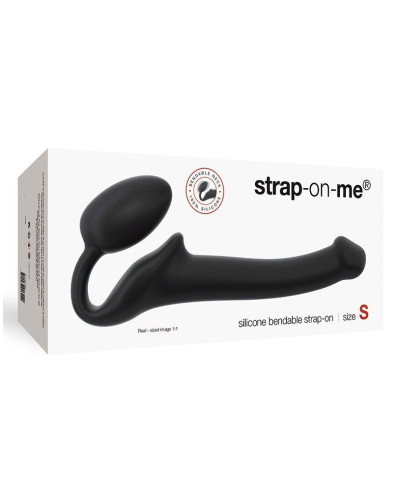 Безремневой страпон Strap-On-Me Black S, полностью регулируемый, диаметр 2,7см - Фото №3