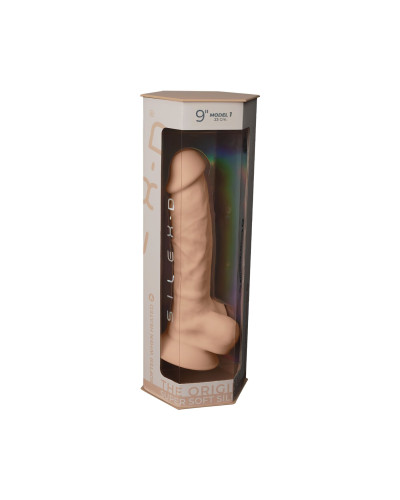Фаллоимитатор SilexD Tomas Flesh (MODEL 1 size 9in), двухслойный, силикон+Silexpan, диаметр 4,9см - Фото №7