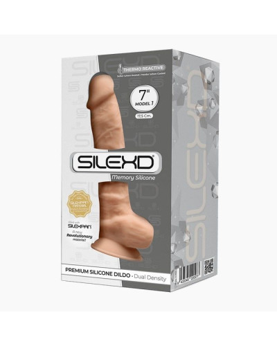 Фалоімітатор SilexD Johnny Flesh (MODEL 1 size 7in), двошаровий, силікон +Silexpan, діаметр 3,8см - Фото №2