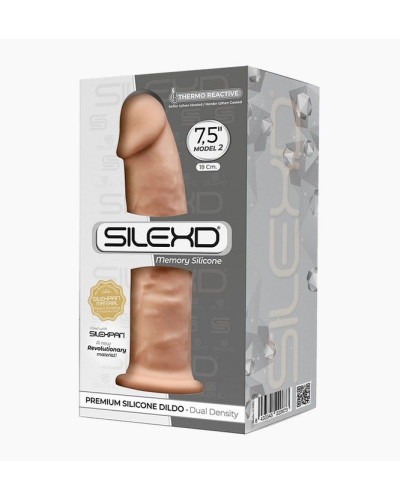 Фалоімітатор SilexD Henry Flesh (MODEL 2 size 7.5in), двошаровий, силікон + Silexpan, діаметр 4,8 см - Фото №2