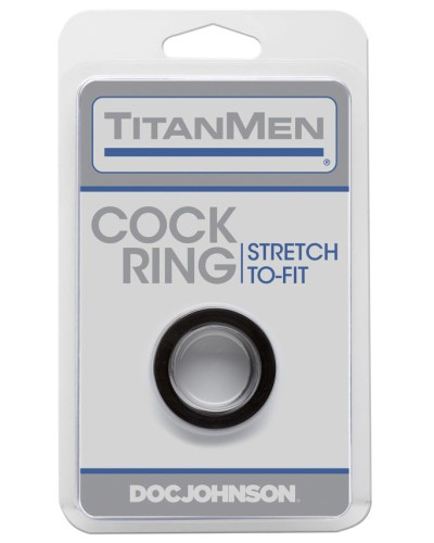 Эрекционное кольцо Doc Johnson Titanmen Tools - Cock Ring - Black - Фото №2