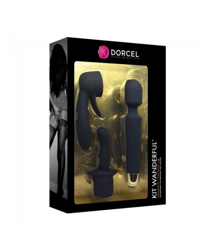Мини-вибромассажер Dorcel Kit Wanderful с насадками (анальная и вагинальная), водонепрницаемый - Фото №10