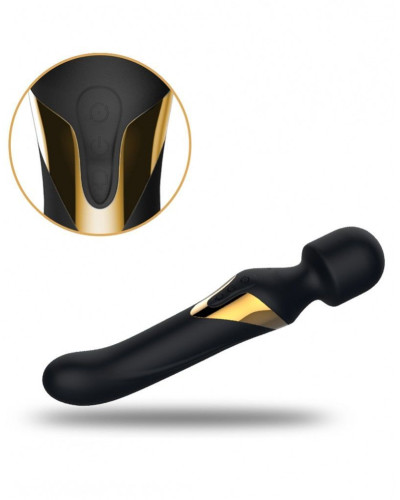 Вібромасажер 2в1 Dorcel Dual Orgasms Gold класичний масажер і вібратор з перлинним масажем - Фото №3