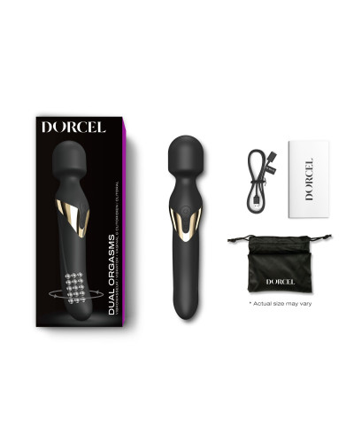 Вібромасажер 2в1 Dorcel Dual Orgasms Gold класичний масажер і вібратор з перлинним масажем - Фото №4