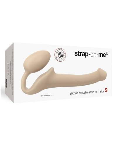 Безремінний страпон Strap-On-Me Flesh S, повністю регульований, діаметр 2,7см - Фото №3