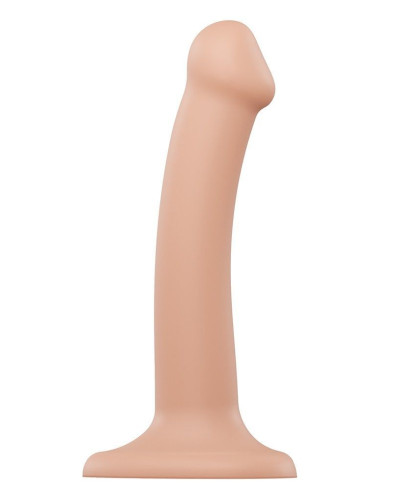 Насадка для страпону Strap-On-Me Dual Density Dildo Flesh S, діаметр 2,7 см, двошарова, гнучкий - Фото №1