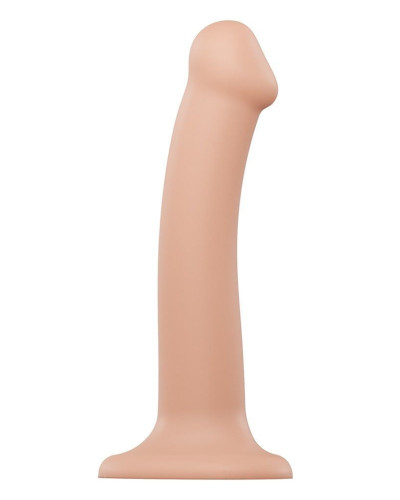 Насадка для страпона Strap-On-Me Dual Density Dildo Flesh M, діаметр 3,3 см, двошарова, гнучкий - Фото №1