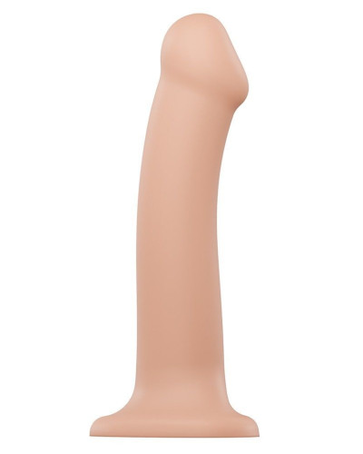 Насадка для страпону Strap-On-Me Dual Density Dildo Flesh L, діаметр 3,7 см, двошарова, гнучкий - Фото №1
