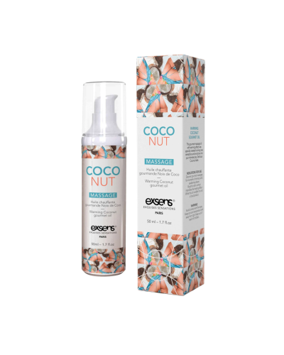 Масажна олія EXSENS Coconut 50 мл розігріває, без цукру, без парабенів, їстівне - Фото №2