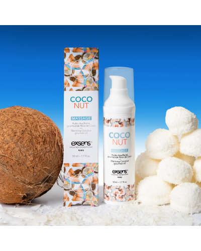 Масажна олія EXSENS Coconut 50 мл розігріває, без цукру, без парабенів, їстівне - Фото №6