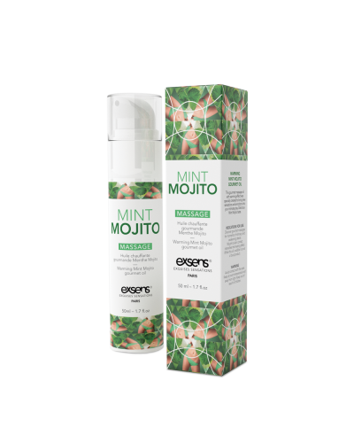 Масажна олія EXSENS Mojito 50мл розігрівальна, без цукру, без парабенів, їстівна - Фото №1