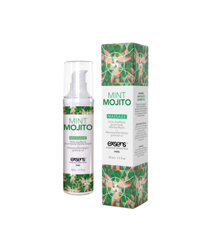 Масажна олія EXSENS Mojito 50мл розігрівальна, без цукру, без парабенів, їстівна - Фото №2