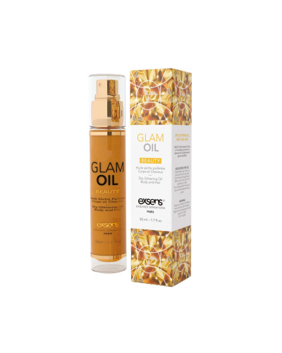 Олія для тіла з блиском EXSENS Glam Oil 50мл, з мигдальною олією, без парабенів і феноксіетанолу - Фото №2