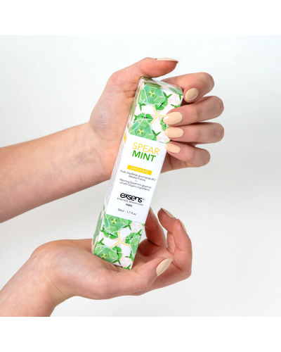 Массажное масло EXSENS Organic Spear Mint 50мл разогревающее, без сахара, без парабенов, съедобное - Фото №3