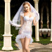 Еротичний костюм нареченої "Благочестива Марта" One Size White - Фото №1