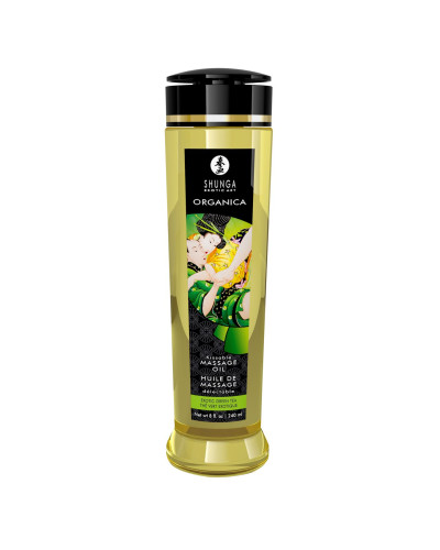 Органічна масажна олія Shunga ORGANICA – Exotic green tea (240 мл) з вітаміном Е - Фото №1
