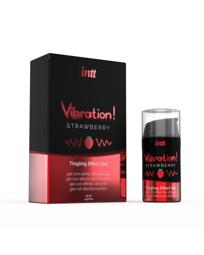 Рідкий вібратор Intt Vibration Strawberry (15 мл) (без пакування!!!) - Фото №1
