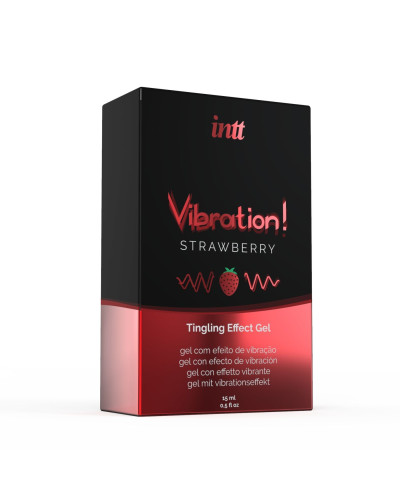 Рідкий вібратор Intt Vibration Strawberry (15 мл) (без пакування!!!) - Фото №4