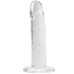 Прозрачный фаллоимитатор и насадка для страпона Alive Jelly Dildo Speedy, ТПЕ, длина 17,8 см - Фото №1