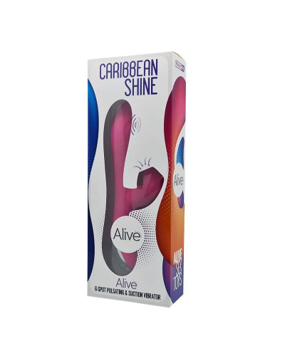 Вібратор-кролик 3 в 1 з вакуумом і пульсівною стимуляцією точки G Alive Caribbean Shine Magenta - Фото №2