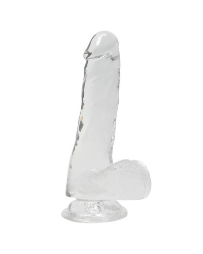 Прозрачный фаллоимитатор Alive Jelly Dildo Pepito, ТПЕ, присоска, диаметр 3,5см, длина 15,5см - Фото №1