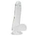 Прозрачный фаллоимитатор Alive Jelly Dildo Pepito, ТПЕ, присоска, диаметр 3,5см, длина 15,5см - Фото №1