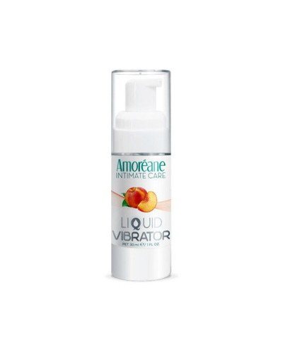 Лубрикант з ефектом вібрації Amoreane Med Liquid Vibrator Peach (30 мл) - Фото №1