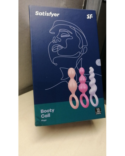 Набор анальных игрушек Satisfyer Plugs colored (set of 3) - Booty Call (мятая упаковка!!!) - Фото №2