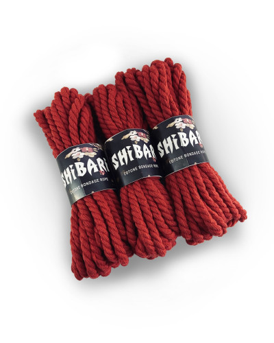 Бавовняна мотузка для шібарі Feral Feelings Shibari Rope, 8 м червона - Фото №2