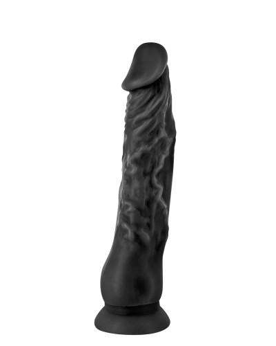 Фалоімітатор із присоскою Real Body — Real Justin Black, TPE, діаметр 4,2 см - Фото №1