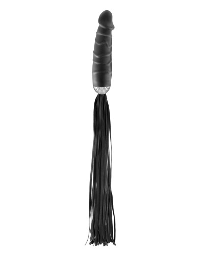 Флогер з ручкою-дилдо Fetish Tentation Whip with Dildo Handle - Фото №1