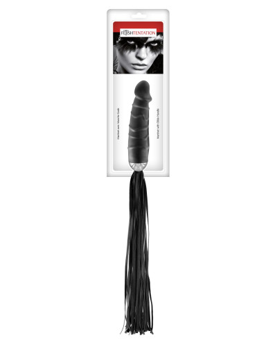 Флогер з ручкою-дилдо Fetish Tentation Whip with Dildo Handle - Фото №2
